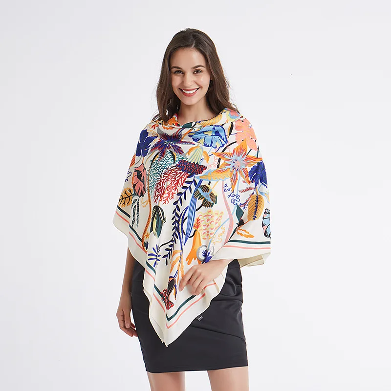 50 Color Women Scarf 100% Silk Female Twill Oil Painting Large Square 51 Inch Shawl Hair Head Scarves Bandana Flower Pashmina
50 Color Women Scarf 100% Silk Female Twill Oil Painting Large Square 51 Inch Shawl Hair Head Scarves Bandana Flower Pashmina