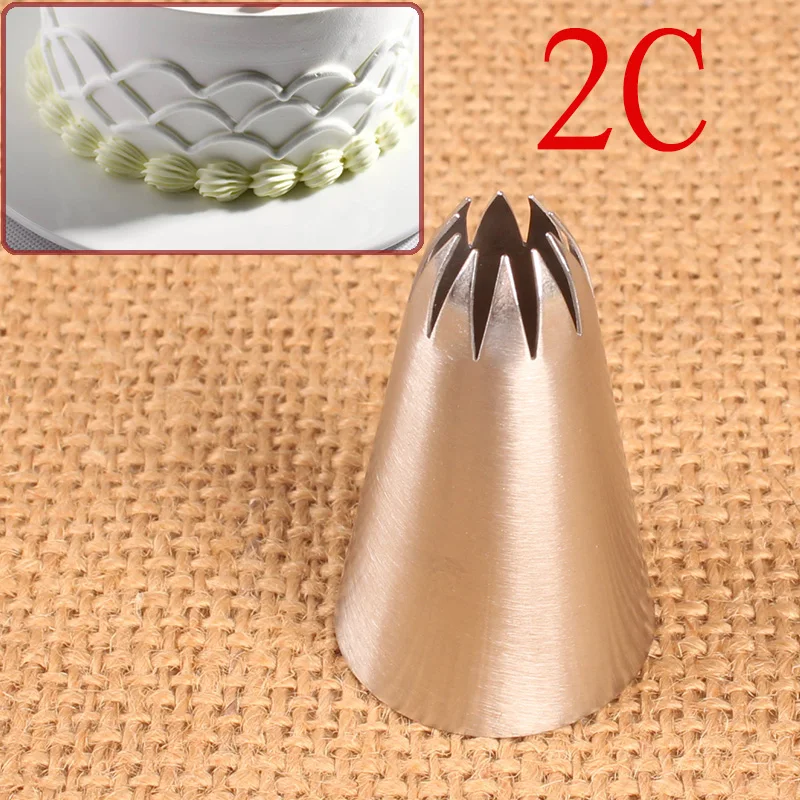 #2C Close Star Tip 10 Teeth Cake Decorating Tools Icing Nozzles Stainless Steel Pastry Cupcake Decor Head Pastry Tools
#2C Close Star Tip 10 Teeth Cake Decorating Tools Icing Nozzles Stainless Steel Pastry Cupcake Decor Head Pastry Tools