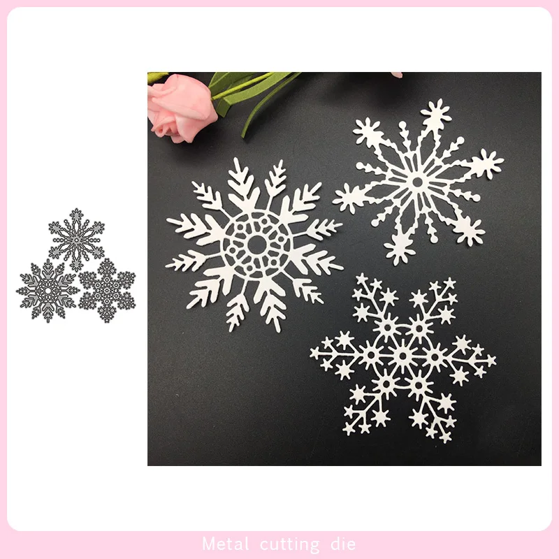 3pcs Winter snowflake Metal Cutting Dies for DIY Scrapbooking Photo Album Decorative Embossing Paper Card Crafts Die Cut 2019
3pcs Winter snowflake Metal Cutting Dies for DIY Scrapbooking Photo Album Decorative Embossing Paper Card Crafts Die Cut 2019