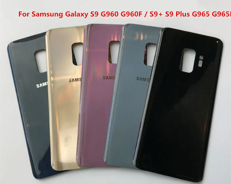 

 3pcs + For Samsung Galaxy S9/ S9 Plus s9+ G965 SM-G965F G965FD S9 G960 SM-G960F G960FD Back Battery Cover Rear Glass Case