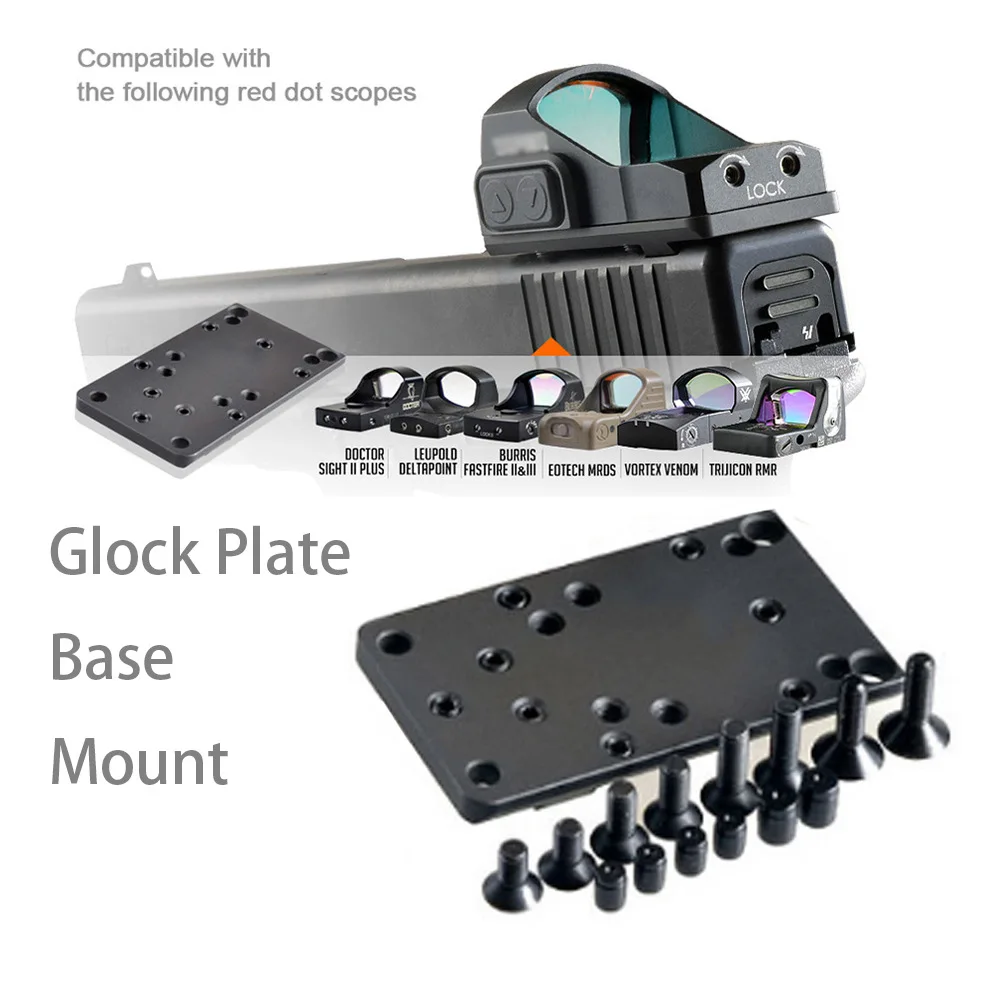 Steel Aluminum Optic Mount Plate Base Universal for Leupold Burris Eotech Trijicon RMR SWAMP DEER Sentry Red Dot Sight For Glock
Steel Aluminum Optic Mount Plate Base Universal for Leupold Burris Eotech Trijicon RMR SWAMP DEER Sentry Red Dot Sight For Glock