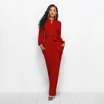 DAYIFUN Women Fashion Elegant Casual Workwear Romper Female Clothes with Buttons Bandage Long Sleeve Jumpsuit L0233
DAYIFUN Women Fashion Elegant Casual Workwear Romper Female Clothes with Buttons Bandage Long Sleeve Jumpsuit L0233