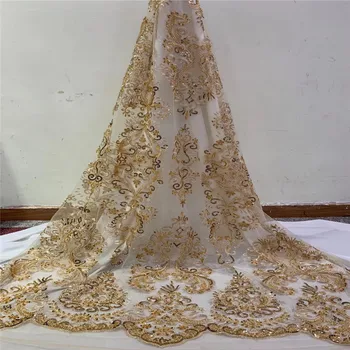 Cassiel Latest Sequins Lace Fabric High Quality African Fabric Lace Gold Sequin Embroidery Tulle Lace Trim For Nigeria Party
Cassiel Latest Sequins Lace Fabric High Quality African Fabric Lace Gold Sequin Embroidery Tulle Lace Trim For Nigeria Party
