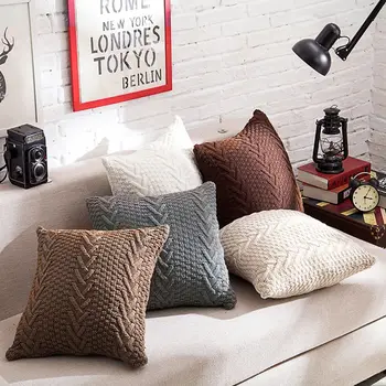 Hand Knit Cushion Cover Breathable Comfortable Solid Color Pillowcase Pillow Cover for Home Bedroom Soft Car Decor 45x45cm
Hand Knit Cushion Cover Breathable Comfortable Solid Color Pillowcase Pillow Cover for Home Bedroom Soft Car Decor 45x45cm