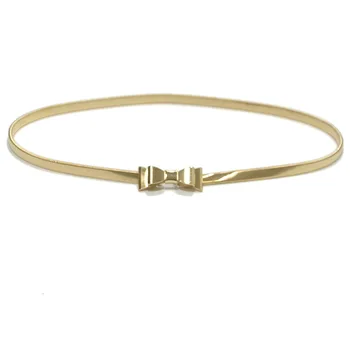 Front Bowknot Buckle Metal Chain Women's Decoration Elastic Spring Gold Thin Belt Cummerbund Waistband For Dress
Front Bowknot Buckle Metal Chain Women's Decoration Elastic Spring Gold Thin Belt Cummerbund Waistband For Dress
