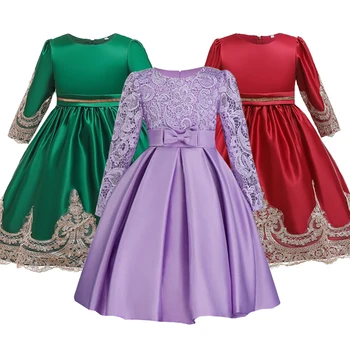 Highend elegant Girls Dresses Long sleeve silk Lace Christmas Clothes Wedding Party Dress For Girl Children's Princess Dresses
Highend elegant Girls Dresses Long sleeve silk Lace Christmas Clothes Wedding Party Dress For Girl Children's Princess Dresses