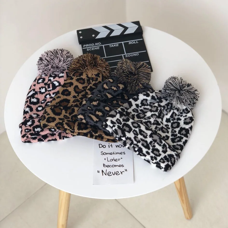 Vantage Knitted Hat Warm Leopard Print Pom Pom Beanies Hat Female Winter Hats for Women
Vantage Knitted Hat Warm Leopard Print Pom Pom Beanies Hat Female Winter Hats for Women