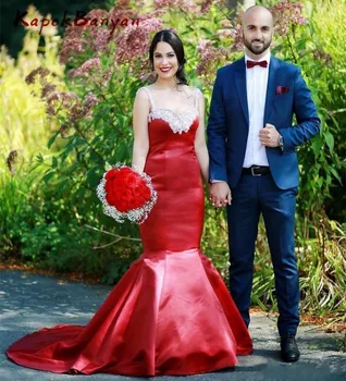 Red Sweetheart Backless Satin Mermaid Prom Dress Sweep Train Zipper Evening Party Gown Formal Dress
Red Sweetheart Backless Satin Mermaid Prom Dress Sweep Train Zipper Evening Party Gown Formal Dress