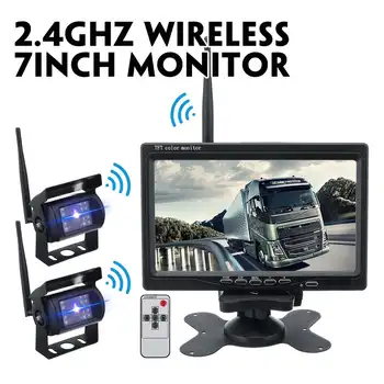 Wireless 2 Car Backup Cameras Waterproof 18 IR Night Vision + 7 Inch HD Monitor Rear View Monitor For Truck /Trailer/RV Car Came
Wireless 2 Car Backup Cameras Waterproof 18 IR Night Vision + 7 Inch HD Monitor Rear View Monitor For Truck /Trailer/RV Car Came