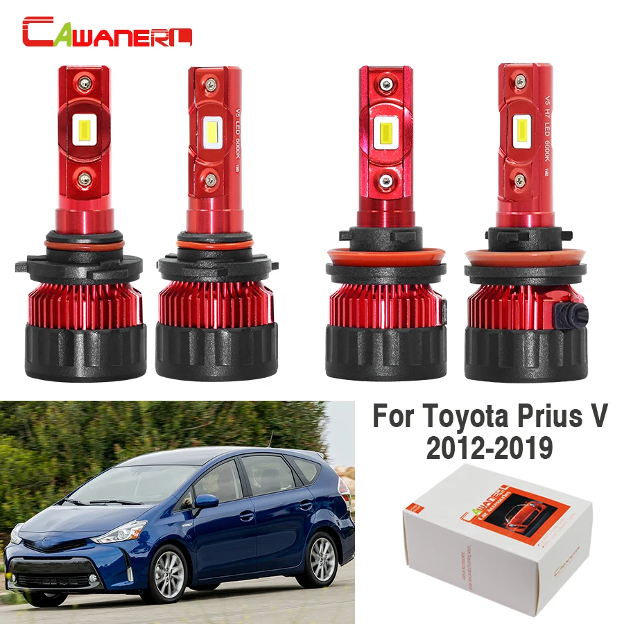 Cawanerl 4 Pieces Car LED Headlight High Low Beam White 9000LM 12V For Toyota Prius V 2012 2013 2014 2015 2016 2017 2018 2019
Cawanerl 4 Pieces Car LED Headlight High Low Beam White 9000LM 12V For Toyota Prius V 2012 2013 2014 2015 2016 2017 2018 2019