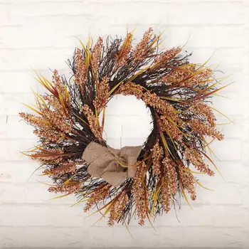 Thanksgiving Rustic Wheat Wood Pendant Harvest Wreath Hanging Fall Chirstmas Home Wreath Decoration
Thanksgiving Rustic Wheat Wood Pendant Harvest Wreath Hanging Fall Chirstmas Home Wreath Decoration