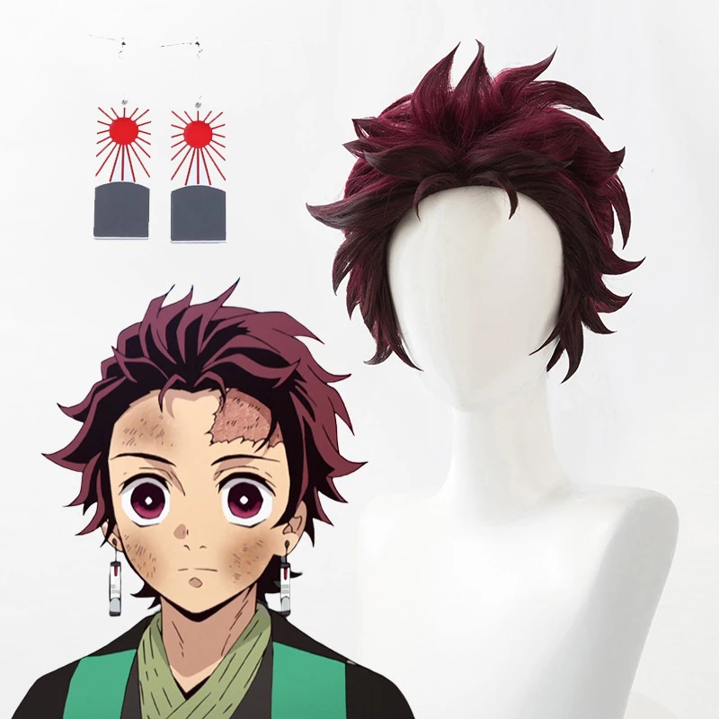 Demon Slayer: Kimetsu no Yaiba Tanjiro Kamado Cosplay Wig Short Chestnut Brown Heat Resistant Hair +Earrings+Mask
Demon Slayer: Kimetsu no Yaiba Tanjiro Kamado Cosplay Wig Short Chestnut Brown Heat Resistant Hair +Earrings+Mask