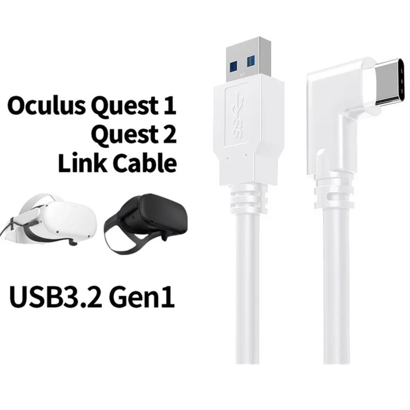 Гибкий кабель Oculus Quest 5 м 3 2 соединительных кабеля USB совместимый с прямым углом