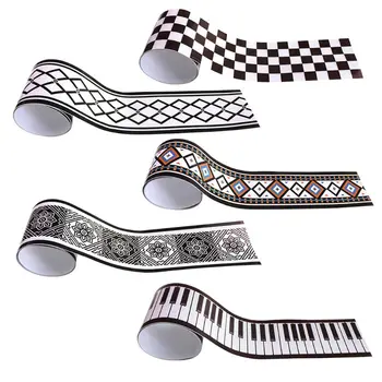 Geometric Pattern Waist Lines Self-Adhesive Waterproof Removable Wall Border Stickers for Home Room Decoration 1Roll
Geometric Pattern Waist Lines Self-Adhesive Waterproof Removable Wall Border Stickers for Home Room Decoration 1Roll