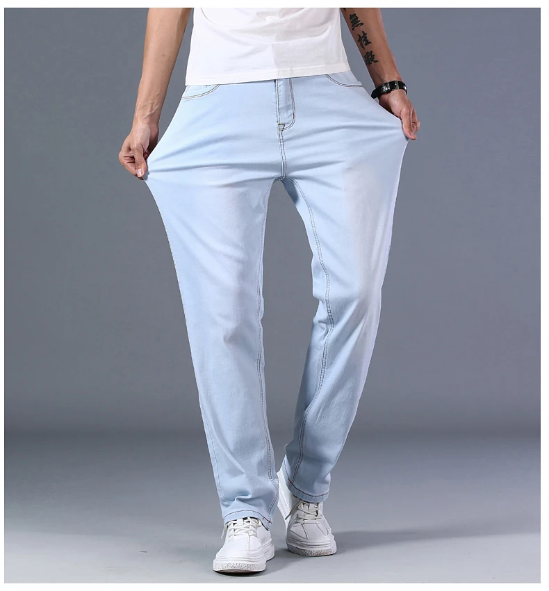 Mens Thin leg Loose Jeans Classic Mens Thin leg Loose Jeans Classic