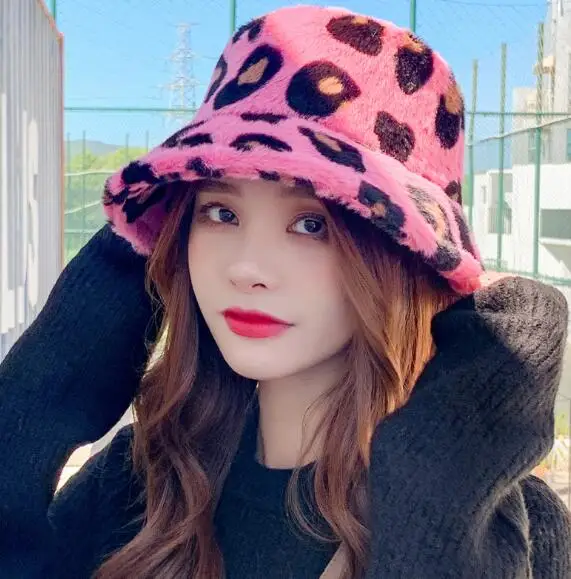New Leopard Print Fisherman Hat Female Autumn and Winter Rabbit Fur Plus Cashmere Warmth Leopard Print Simple Wild Basin Hat
New Leopard Print Fisherman Hat Female Autumn and Winter Rabbit Fur Plus Cashmere Warmth Leopard Print Simple Wild Basin Hat