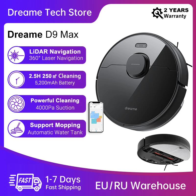 Xiaomi Dreame D9 Robot Vacuum Global