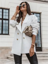 White Mid Length Commute Blazer Women Solid Color Double Breasted Elegant Suit 2021 Spring Autumn Chic Plus Size Blazers Vintage
White Mid Length Commute Blazer Women Solid Color Double Breasted Elegant Suit 2021 Spring Autumn Chic Plus Size Blazers Vintage