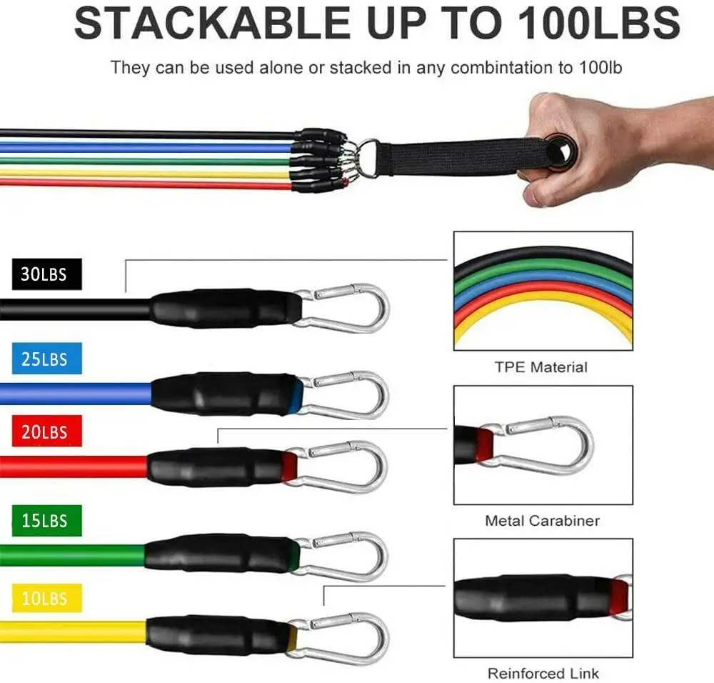 ADKING Resistance Bands Set (11pcs) for Resistance Training, Physical Therapy, Home Workouts Gym Training
ADKING Resistance Bands Set (11pcs) for Resistance Training, Physical Therapy, Home Workouts Gym Training