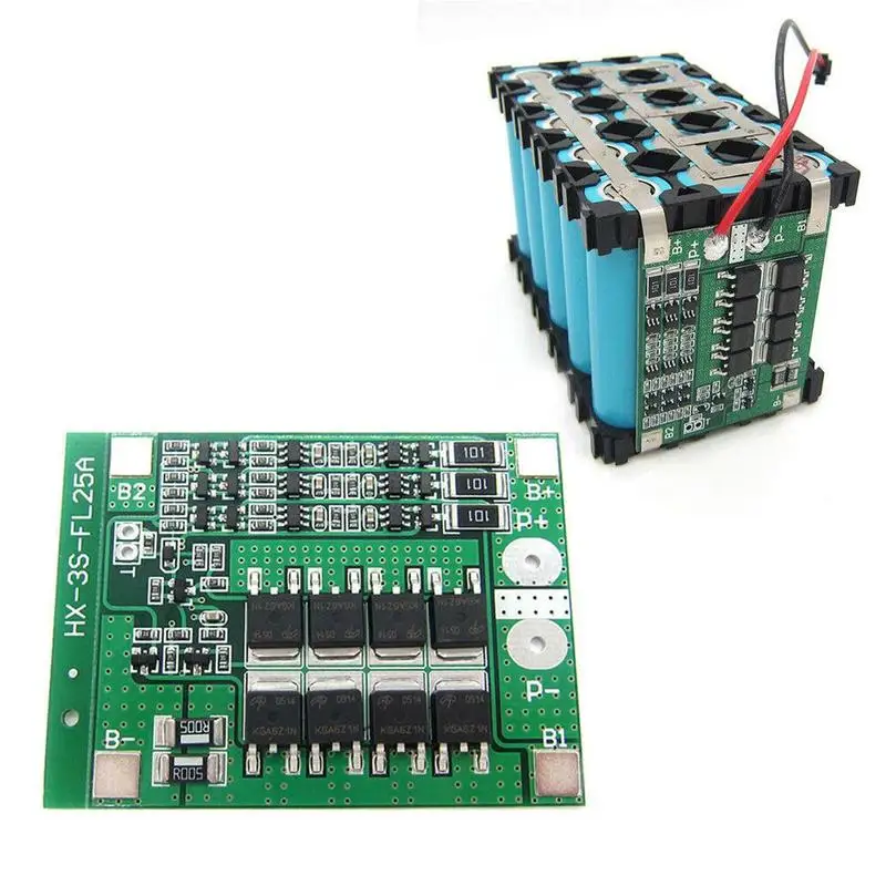 3 Serial 12V 3.7 Lipo Li-ion 18650 Battery Charger Module Protection 25A 3S PCB BMS Board Polymer Lithium Balance Board Charging
3 Serial 12V 3.7 Lipo Li-ion 18650 Battery Charger Module Protection 25A 3S PCB BMS Board Polymer Lithium Balance Board Charging