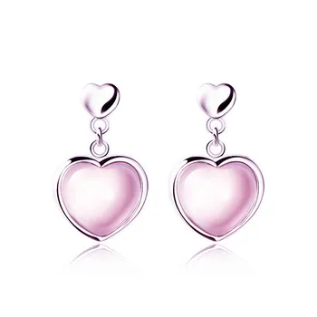 Natural Pink Jade Heart Earring 925 Silver Ear Studs Fashion Jewelry Chalcedony Amulet Gifts for Women
Natural Pink Jade Heart Earring 925 Silver Ear Studs Fashion Jewelry Chalcedony Amulet Gifts for Women
