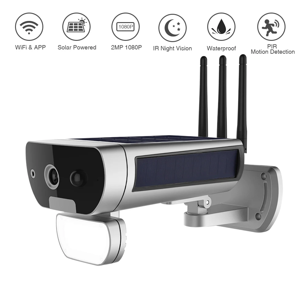 Solar Powered CCTV Camera Wireless Solar WIFI Camera Solaire 1080P Outdoor Surveillance Motion Sensor Night Vision Solor Camera
Solar Powered CCTV Camera Wireless Solar WIFI Camera Solaire 1080P Outdoor Surveillance Motion Sensor Night Vision Solor Camera