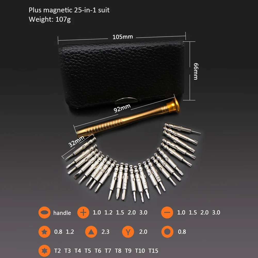 25-in-1 multi-function leather case manual screwdriver Batch head set Mobile phone notebook repair tool NEW
25-in-1 multi-function leather case manual screwdriver Batch head set Mobile phone notebook repair tool NEW
