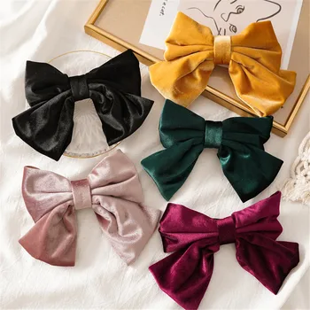 Fashion Big Bows Velvet Hair Clips Sweet Bowknot Barrette Solid Color Hairpin Headwear Ladies Hairgrip Hair Accessories
Fashion Big Bows Velvet Hair Clips Sweet Bowknot Barrette Solid Color Hairpin Headwear Ladies Hairgrip Hair Accessories