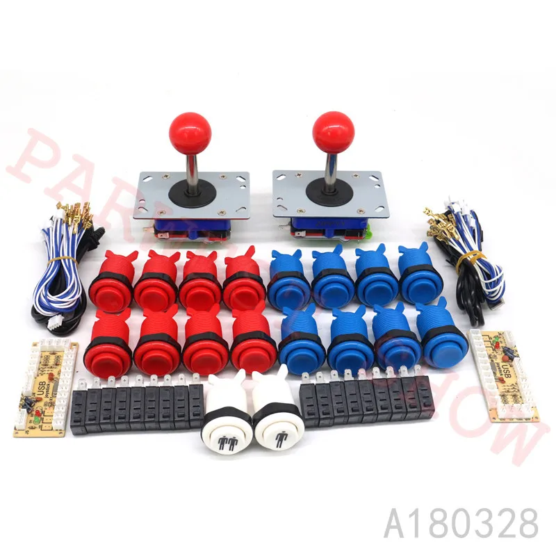 2PCS Zippy Joystick with long shaft+16PCS Red/Blue Happ style buttons+1P/2P white push button+Yellow Zero Delay USB Encoder
2PCS Zippy Joystick with long shaft+16PCS Red/Blue Happ style buttons+1P/2P white push button+Yellow Zero Delay USB Encoder