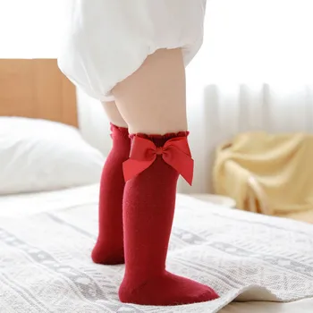 Cute Cotton Bowknot Toddler Princess Stockings Infant Baby Girls Solid Leggings Warmer Knee High Infant Formal Match Stockings 
Cute Cotton Bowknot Toddler Princess Stockings Infant Baby Girls Solid Leggings Warmer Knee High Infant Formal Match Stockings