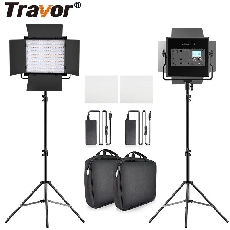 Travor L4500K Bi-color 2set LED Video Light Kit Prefessional Camera light Dimmable Led light video With Tripod and Bag
Travor L4500K Bi-color 2set LED Video Light Kit Prefessional Camera light Dimmable Led light video With Tripod and Bag