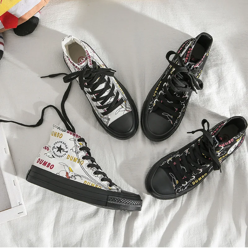 INS Super Fire Ulzzang Autumn Hight-top Canvas Shoes Hand-Painted Graffiti Cartoon Dumbo Catwalks Women Shoes
INS Super Fire Ulzzang Autumn Hight-top Canvas Shoes Hand-Painted Graffiti Cartoon Dumbo Catwalks Women Shoes