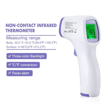LCD Infrared Forehead digital Thermometer Celsius And Fahrenheit Non-Contact Infrared Thermometer for body High Precision
LCD Infrared Forehead digital Thermometer Celsius And Fahrenheit Non-Contact Infrared Thermometer for body High Precision