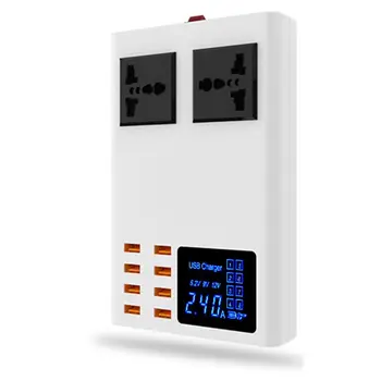 Smart 8 Port Charging Socket Universal 110V-240V LED Display Charging Stand USB Charger Power Adapter
Smart 8 Port Charging Socket Universal 110V-240V LED Display Charging Stand USB Charger Power Adapter