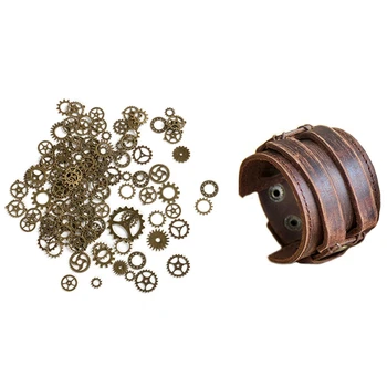 1Pcs Men'S Retro Buckle Punk Cuff Wristband Bracelet & 1 Set Watches Wheels Dentees Steampunk Gear Assorted Clock
1Pcs Men'S Retro Buckle Punk Cuff Wristband Bracelet & 1 Set Watches Wheels Dentees Steampunk Gear Assorted Clock