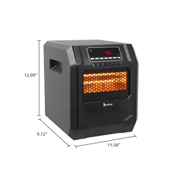 Space Heater 750W / 1500W 4-Element Infrared Large Room Heater 12 Hour Programmable Timer ETL Certifications Safety Home Heater
Space Heater 750W / 1500W 4-Element Infrared Large Room Heater 12 Hour Programmable Timer ETL Certifications Safety Home Heater