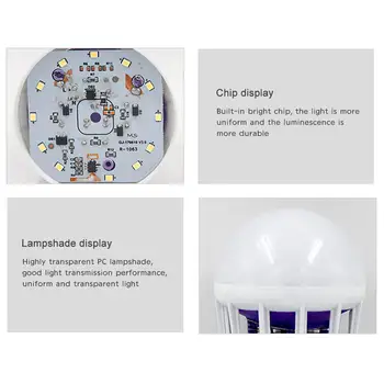 Fashion E27 Mosquito Light Mosquito Bulb Insect Trap Voiceless Electric Moths Killer Creative White Pest Bug UV Lamp
Fashion E27 Mosquito Light Mosquito Bulb Insect Trap Voiceless Electric Moths Killer Creative White Pest Bug UV Lamp