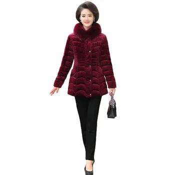 Mother Middle-aged Winter Coat Women Gold Velvet Cotton Clothing 2019 New Fashion Plus Size Thick Warmth Jackets Feminina CX1091
Mother Middle-aged Winter Coat Women Gold Velvet Cotton Clothing 2019 New Fashion Plus Size Thick Warmth Jackets Feminina CX1091