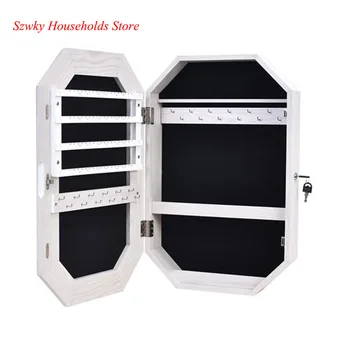 Simple Solid Wood Pattern Covered Wall-Mounted Display Cabinet Full Mirror Octagonal Jewelry Mirror Cabinet
Simple Solid Wood Pattern Covered Wall-Mounted Display Cabinet Full Mirror Octagonal Jewelry Mirror Cabinet