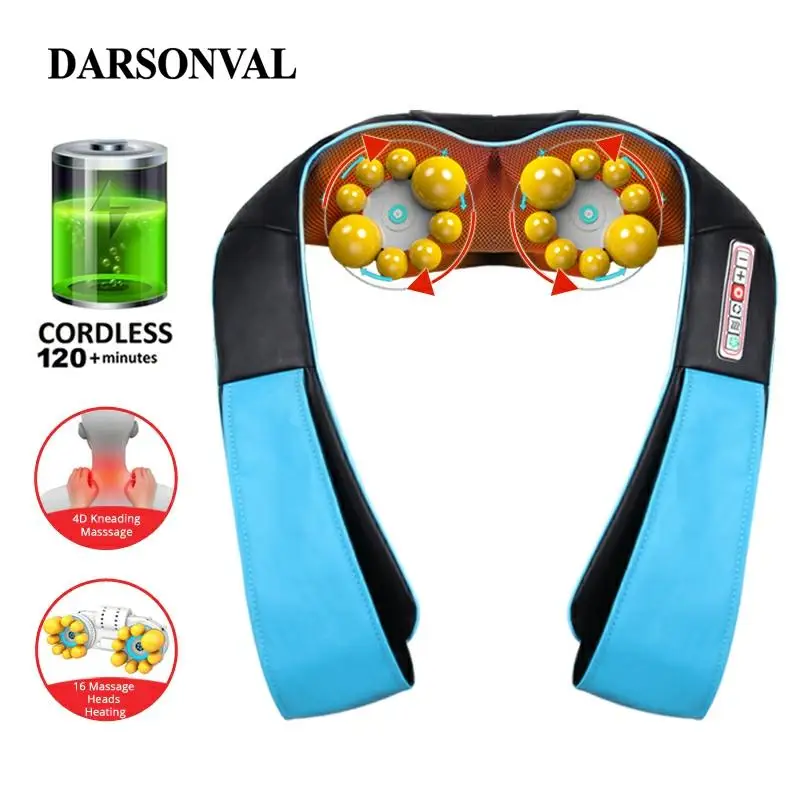 Neck Back Massager Cordless Rechargeable Shiatsu Portable U Shape Electric Massager with Heat Kneading Car/Home Massagem
Neck Back Massager Cordless Rechargeable Shiatsu Portable U Shape Electric Massager with Heat Kneading Car/Home Massagem