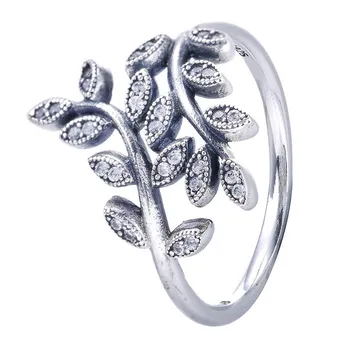Authentic 925 Sterling Silver Ring Vintage Sparkling Leaves With Cubic Zirconia Rings For Women Party Gift Fine Europe Jewelry
Authentic 925 Sterling Silver Ring Vintage Sparkling Leaves With Cubic Zirconia Rings For Women Party Gift Fine Europe Jewelry