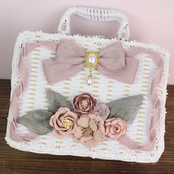 Handmade Dream Back To Versailles Rose Bow Woven Rattan Case Box Cosplay Soft Sister Retro Lolita Picnic Basket Handbag Princess
Handmade Dream Back To Versailles Rose Bow Woven Rattan Case Box Cosplay Soft Sister Retro Lolita Picnic Basket Handbag Princess