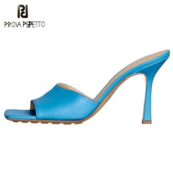 Prova Perfetto 2020 Runway New Design Women Slipper Square Toe High Heel Sandal Slippers Summer Outdoor Beach Slides Dress Shoes
Prova Perfetto 2020 Runway New Design Women Slipper Square Toe High Heel Sandal Slippers Summer Outdoor Beach Slides Dress Shoes