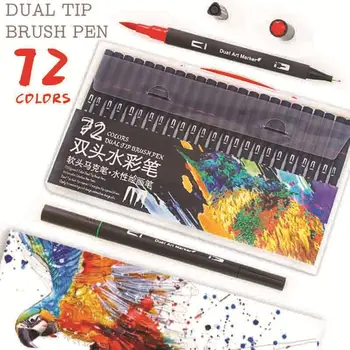 72 Colors Dual Brush Art Markers Pen Fine Tip and Brush Tip Pens For Adult Coloring Books Calligraphy Lettering Pens Stationery 
72 Colors Dual Brush Art Markers Pen Fine Tip and Brush Tip Pens For Adult Coloring Books Calligraphy Lettering Pens Stationery