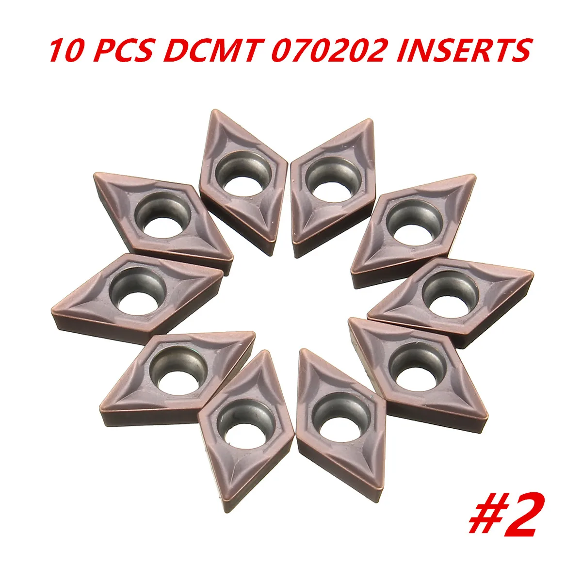 10Pcs DCMT070202 Carbide Alloy Indexable Insert Purple Coating Grinding For Stainless Steel High Efficiency
10Pcs DCMT070202 Carbide Alloy Indexable Insert Purple Coating Grinding For Stainless Steel High Efficiency