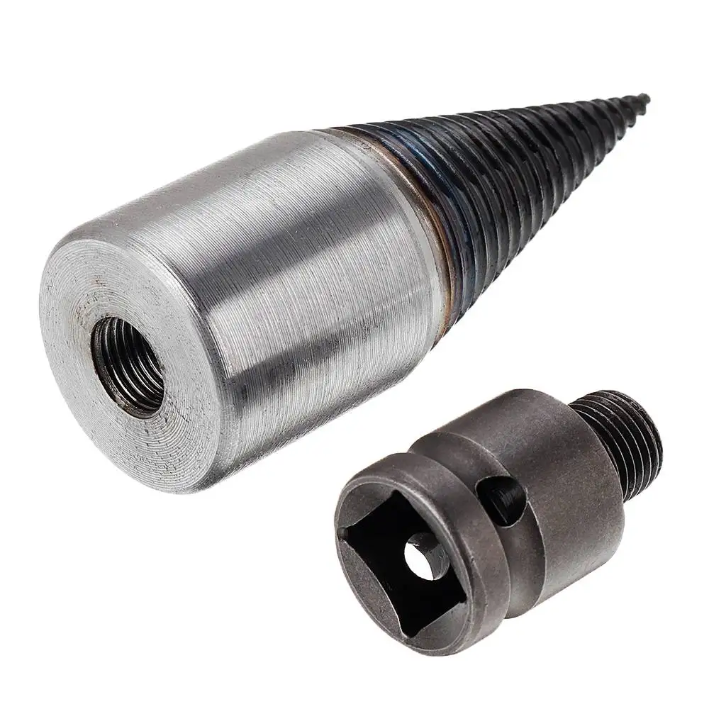 hex+Square+Round Firewood Log Splitter Wood Splitter Drill,Heavy Duty Drill Screw Cone Driver,Portable Wood Cut Tool for Hand Drill Stick 3pcs//Set
