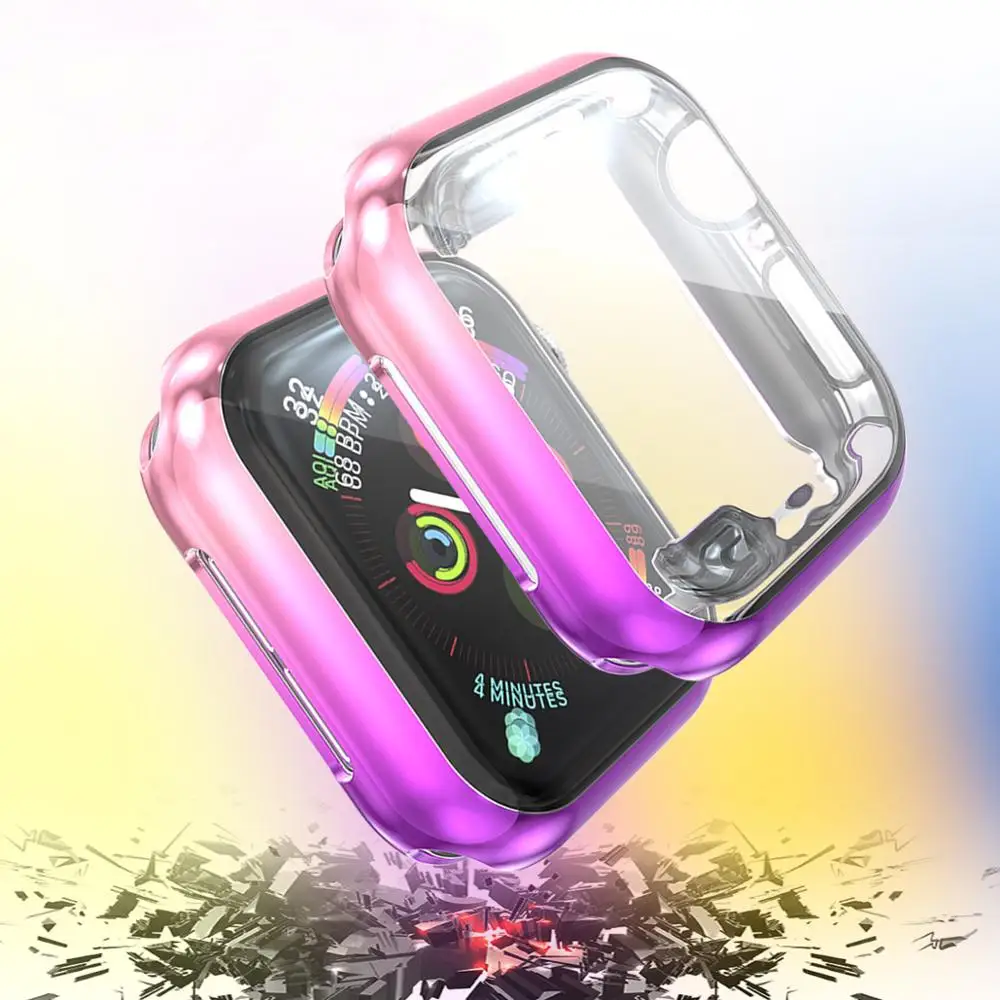 Gradual color Watch Cover Case for Apple Watch series 5 4 3 2 1 42mm 38mm Soft Clear TPU Screen Protector for iWatch 44mm 40mm
Gradual color Watch Cover Case for Apple Watch series 5 4 3 2 1 42mm 38mm Soft Clear TPU Screen Protector for iWatch 44mm 40mm