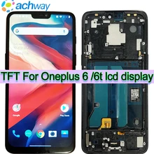 Ensemble écran tactile LCD TFT 100% testé pour Oneplus 6t, avec châssis=