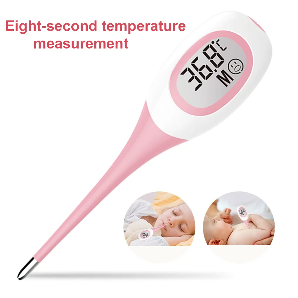 LCD Digital Display Thermometer Baby Adult Fast Oral Armpit Thermometer Soft Probe Head Design Body Temperature Measuring Device
LCD Digital Display Thermometer Baby Adult Fast Oral Armpit Thermometer Soft Probe Head Design Body Temperature Measuring Device