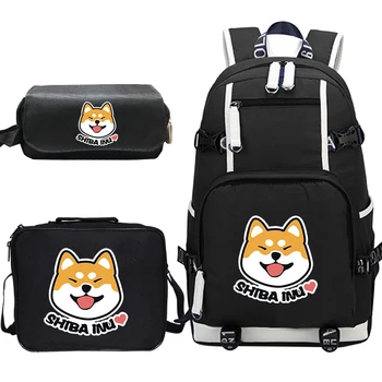 Shibu Inu Print Bookbag Backpack Women Travel Backpack 3pcs/set School Bags for Teenage Boy Lunch Totes Pencil Case Rucksack
Shibu Inu Print Bookbag Backpack Women Travel Backpack 3pcs/set School Bags for Teenage Boy Lunch Totes Pencil Case Rucksack